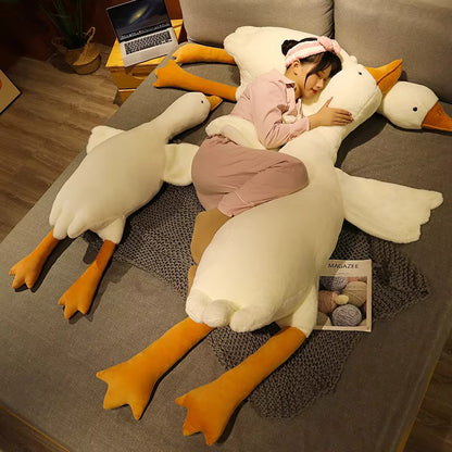 Grote Witte Gans Knuffelkussen