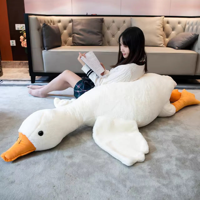 Grote Witte Gans Knuffelkussen