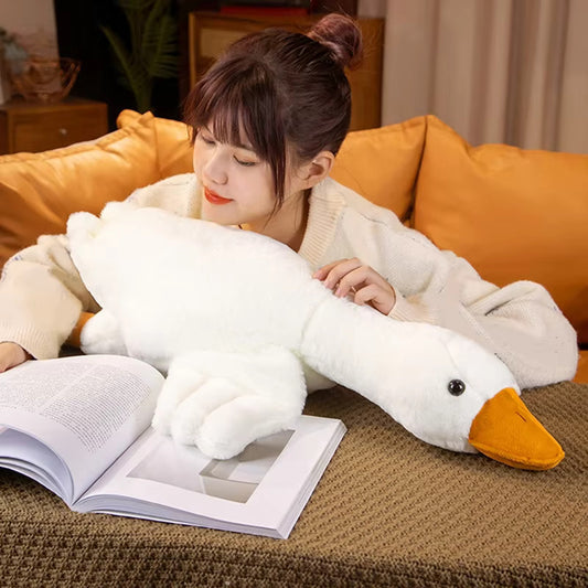 Grote Witte Gans Knuffelkussen