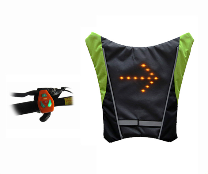 USB Oplaadbare Reflecterende LED Rugzakvest