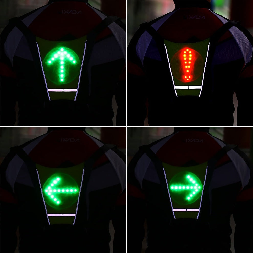 USB Oplaadbare Reflecterende LED Rugzakvest